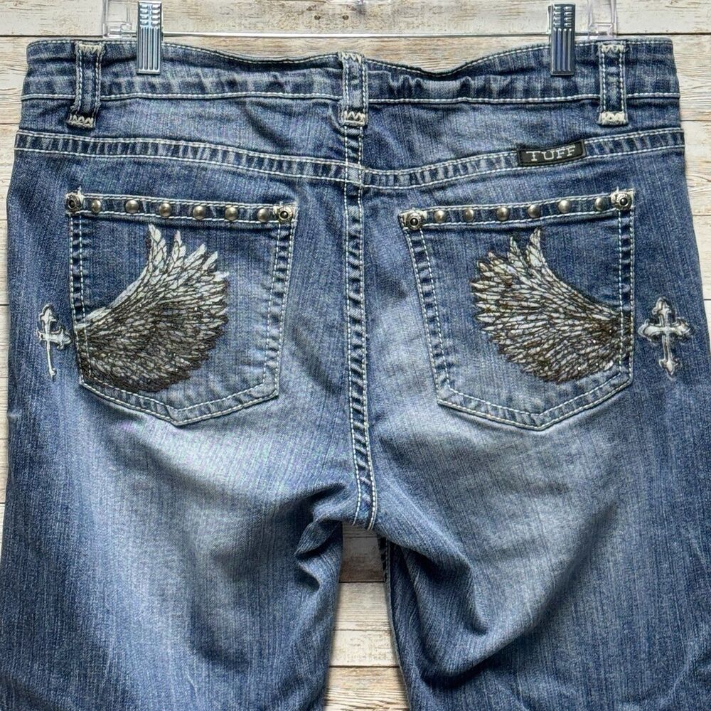 Cowgirl Tuff Co Jeans Womens 34x32 (34x31 actual) Wing and a Prayer Boot Cut